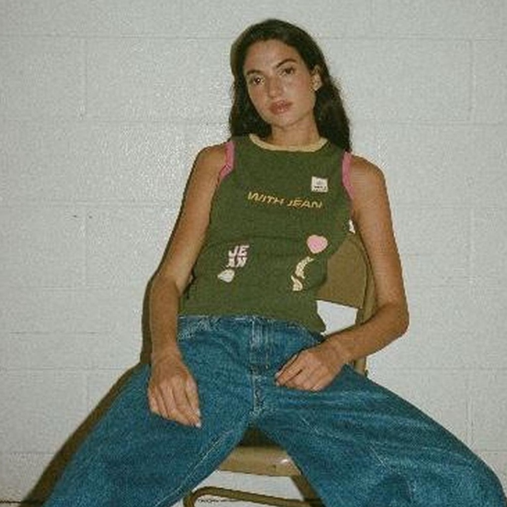 With Jean A league tank top